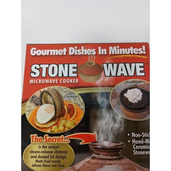 As Seen On TV TeleBrand Stone Wave Microwave Cooker Non Stick Ceramic Stoneware - Picture 2 of 8